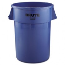 Brute Refuse Container, Round, Plastic, 44 gal, Blue