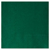 Beverage Napkins, Two-Ply 9 1/2" x 9 1/2", Hunter Green, Embossed