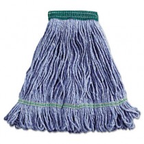 Super Loop Wet Mop Head, Cotton/Synthetic, Medium Size, Blue