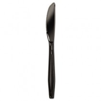 Full Length Polystyrene Cutlery, Knife, Black