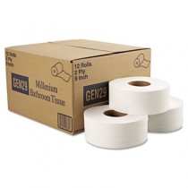 Jumbo Bathroom Tissue, 2-Ply, White, 9" Diameter
