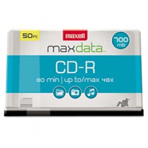 CD-R Discs, 700MB/80min, 48x, Spindle, Silver