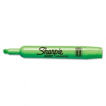 Accent Tank Style Highlighter, Chisel Tip, Fluorescent Green