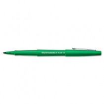 Point Guard Flair Porous Point Stick Pen, Green Ink, Medium, Dozen