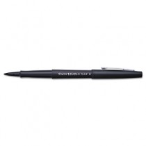 Point Guard Flair Porous Point Stick Pen, Black Ink, Medium, Dozen