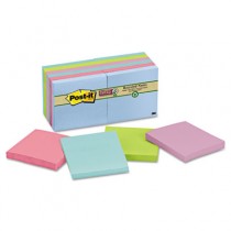 Super Sticky Pads, 3 x 3, Five Tropic Breeze Colors, 90 Sheets
