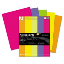 Astrobrights Colored Paper, 24lb, 8-1/2 x 11, Assorted, 500 Sheets/Ream
