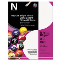 Bright White Card Stock, 65 lbs., 8-1/2 x 11, Bright White, 250 Sheets/Pack