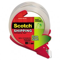 Sure Start Packaging Tape w/Dispenser, 1.88" x 38.2 yards, 1.88" Core, Clear