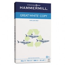Great White Recycled Copy Paper, 92 Brightness, 20lb, 8-1/2 x 14, 500 Shts/Ream
