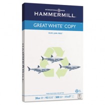 Great White Recycled Copy Paper, 92 Brightness, 20lb, 11 x 17, 500 Sheets/Ream
