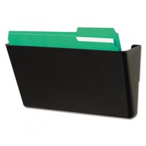 Recycled Wall File, Add-On Pocket, Plastic, Black