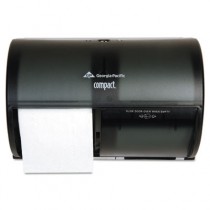 Coreless 2-Roll Tissue Dispenser,10 1/8 x 6 3/4 x 7 1/8,Smoke/Gray
