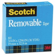 Removable Tape, 3/4" x 1296", 1" Core