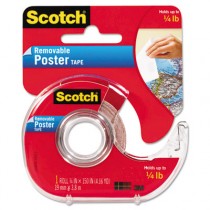 Wallsaver Removable Poster Tape, Double-Sided, 3/4" x 150", W/Disp., 1 Roll