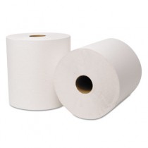 EcoSoft Universal Roll Towels, 8 x 800ft, White