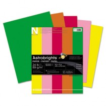 Astrobrights Colored Paper, 24lb, 8-1/2 x 11, Assortment, 500 Sheets/Ream