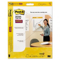 Self-Stick Wall Easel Pad, Blank, 20 x 23, White, 4 20-Sheet Pads/Carton