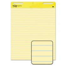 Self-Stick Easel Pad, Ruled, 25 x 30, Yellow, 2 30-Sheet Pads/Carton