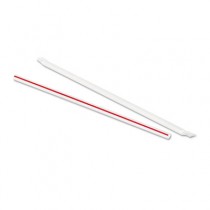 Jumbo Straws, 10 1/4", Plastic, White, 500/Pack