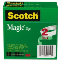 Magic Tape, 3/4" x 2592", 3" Core, 2 Rolls