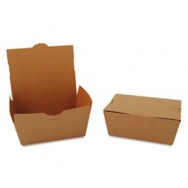 ChampPak Carryout Boxes, 4lb, 7 3/4w x 5 1/2d x 3 1/2h, Brown