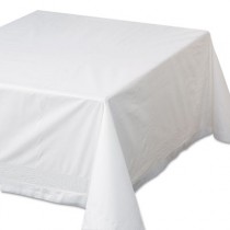 Tissue/Poly Tablecovers, 72" x 72", White