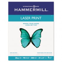Laser Print Office Paper, 98 Brightness, 28lb, 8-1/2 x 11, White, 500 Shts/Ream