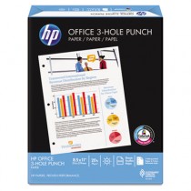 Office Paper, 92 Brightness, 3-Hole Punched, 20lb, 8-1/2 x 11, White, 500/Ream