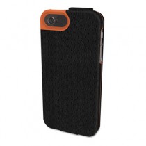 Portafolio Flip Wallet for iPhone 5, Black/Orange