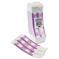 Self-Adhesive Currency Straps, Violet, $2,000 in $20 Bills, 1000 Bands/Box