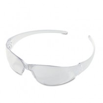 Checkmate Wraparound Safety Glasses, CLR Polycarbonate Frame, Coated Clear Lens