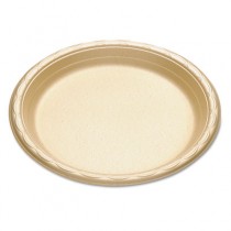 enviroware Foam Dinnerware, Plate, 9?, Wheat