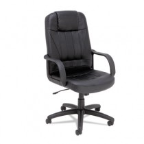 Sparis Executive High-Back Swivel/Tilt Chair, Leather, Black