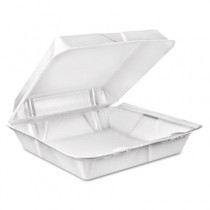 Carryout Food Containers, White, 9w x 9.4d x 3h, 200/Pack