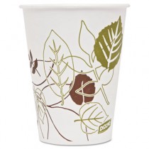 Pathways Polycoated Paper Cold Cups, 9 oz, Green/Burgundy, 2400/Case