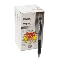 WOW! Ballpoint Retractable Pen, Black Ink, Medium, 36 per Pack