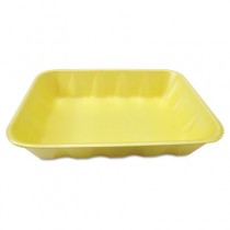 Supermarket Tray, Foam, Yellow, 11-7/8 x 8-3/4, 100/Case