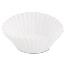 Paper Fluted Baking Mini Cups, Dry-Waxed, 3-1/2, White, 20/Pack