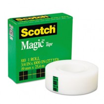 Magic Tape, 3/4" x 1000", 1" Core, Clear