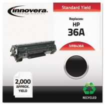 B436A Compatible, Remanufactured, CB436A (36A) Laser Toner, 2000 Yield, Black
