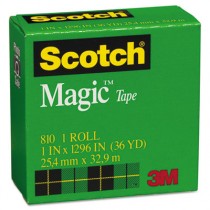 Magic Tape, 1" x 1296", 1" Core, Clear
