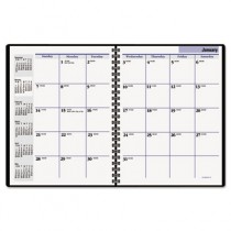 Recycled Monthly Planner, Black, 6 7/8" x 8 3/4", 2013