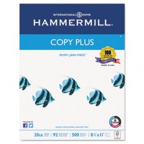Copy Plus Copy Paper, 92 Brightness, 20lb, 8-1/2 x 11, White, 5000 Sheets/Carton