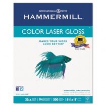 Color Laser Gloss Paper, 94 Brightness, 32lb, 8-1/2 x 11, White, 300 Sheets/Pack