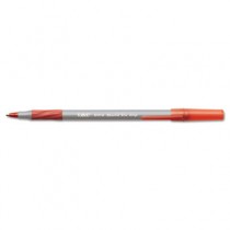 Ultra Round Stic Grip Ballpoint Stick Pen, Red Ink, Medium, Dozen