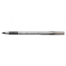 Round Stic Grip Ballpoint Stick Pen, Black Ink, Fine, Dozen