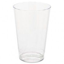Classic Crystal Plastic Tumblers, 12 oz, Clear, Fluted, Tall