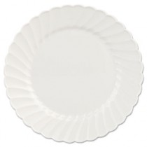 Classicware Plates, Plastic, 6 in, White
