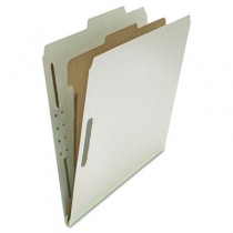 Pressboard Classification Folder, Letter, Four-Section, Gray